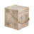 Outdoor Wood Grain Square MGO Side Table With Simulated Braided Cord