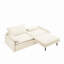 Canapé-lit convertible 4 places - tissu chenille, siège profond, canapé Cloud avec rangement, port USB et oreiller 2-en-1, canapé-lit pour salon, appartement, chambre à coucher-1369457685