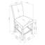 Ensemble 2 pièces de chaises de salle à manger rembourrées en tissu Transitional
