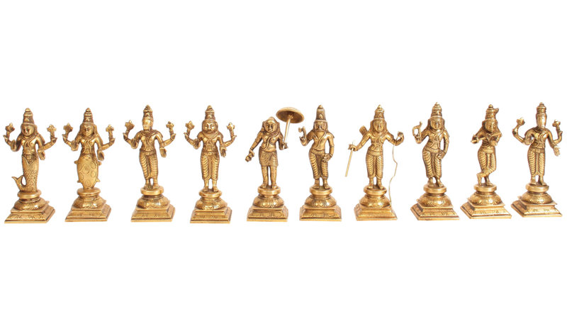 Ensemble de 10 figurines Dashavatara