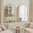 Arch Metal Accent Mirrors Modern Bathroom/Vanity Mirrors Decorative Leaning Mirrors-378286523