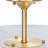 Glass and Linen Blend Flush Mount