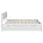 Cadre de lit double moderne avec lit gigogne simple et 2 tiroirs pour blanc brillant et blanc délavé