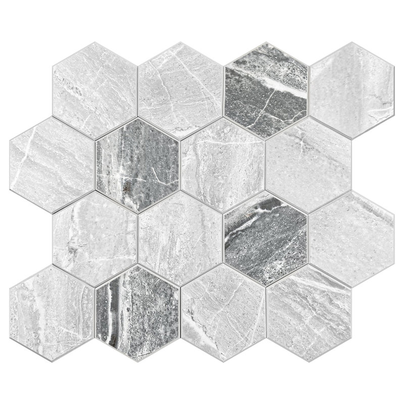 Carreau de mosaïque auto-adhésif en pierre 10,82 po x 12,8 po
