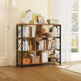 Miyashiro 47" H x 47"W Open Display Shelves Etagere Bookcase