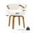 Wathen Faux Leather Upholstered Swivel Dining Arm Chair-1645082713
