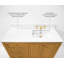 Canapé électrique 42 po Hannah Ensemble de meuble-lavabo excentré à droite avec finition en chêne et comptoir en quartz blanc-118659592