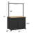 Kitchen Island with Storage 42" - Heavy Duty Kitchen Cart, Mobile Kitchen Island with 2-Tier Shelves & 5 Hooks, Solid Wood Countertop for Small Spaces-1110893061