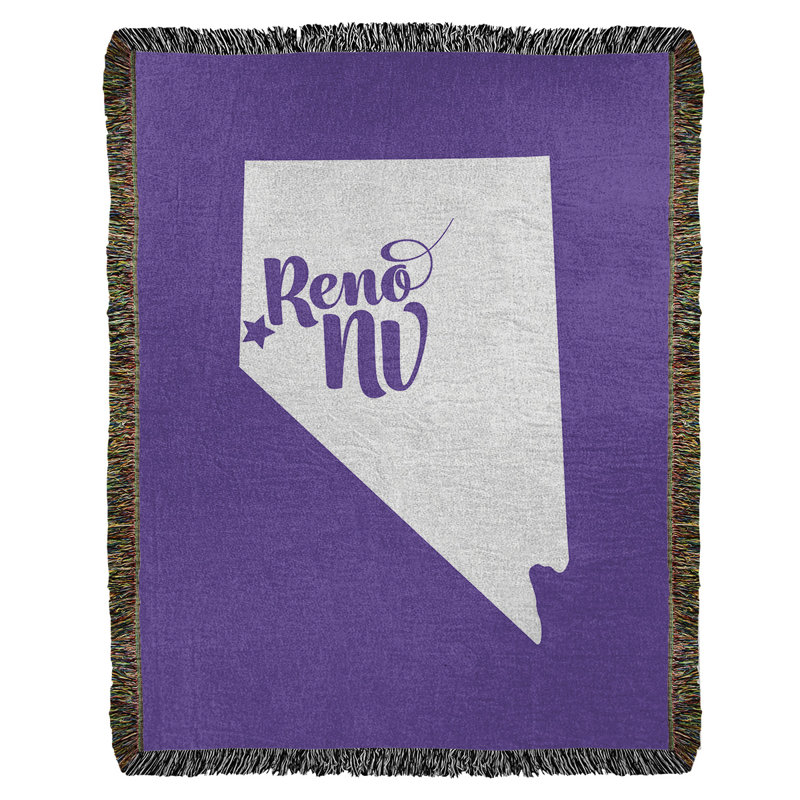 Jeté en coton tissé reno nevada, l 50 po x L 60 po, Mauve