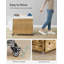 Wood Rolling Laundry Hamper with Handles-1671850586