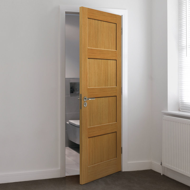 Snowdon Oak Internal Door Unfinished, 198.1cm H x 83.8cm W x 3.5cm D