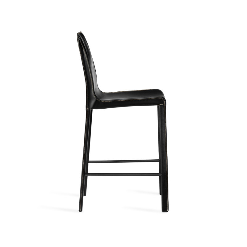 Jada Upholstered Stool with Metal Frame, Sand, Counter Stool (26" Seat Height)