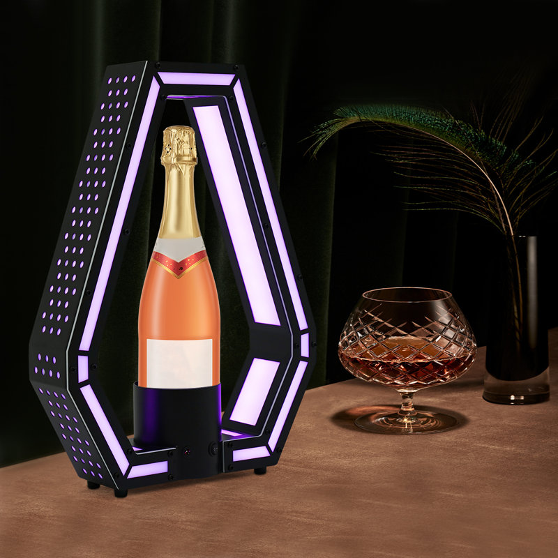 Liquor Bottle Display Shelf Glowing LED Wine Bottle Display With Remote Control