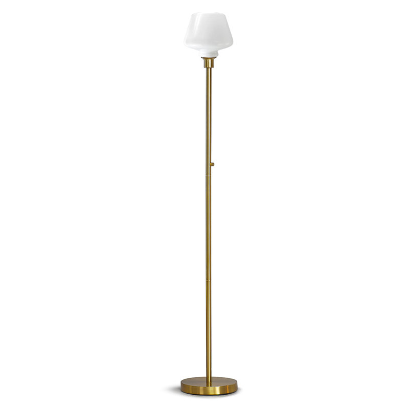 Ericdaniel 71'' Torchiere Floor Lamp, White, Brushed Brass