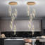 Lustre moderne 5 lumières à DEL en acrylique-2103614175-2103614170-2103614165
