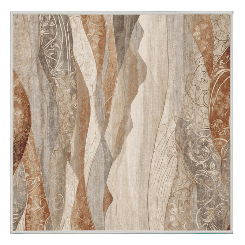 Erosive Lines Rug, Square 7'