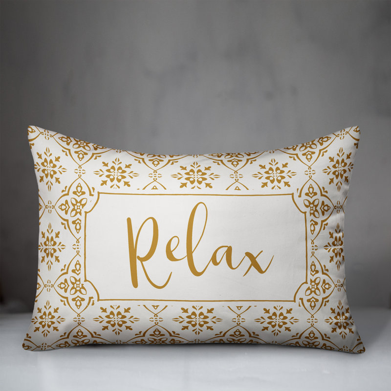  Housse de coussin rectangulaire et insert Relax, Jaune