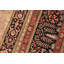 Tapis oriental brun clair / noir / rouge en laine noué à la main 6 pi 1 po x 8 pi 11 po Madex