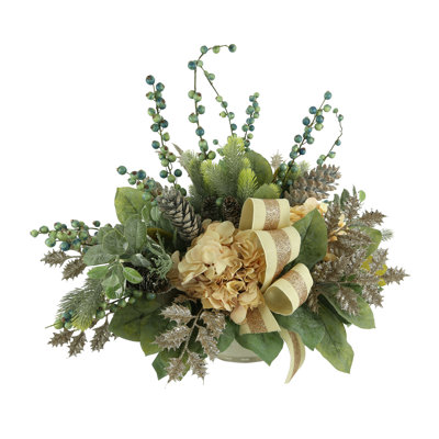 Arrangement d'hortensias dans un bol Desloge