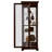 Goode Locking Slide Door 5 Shelf Curio Cabinet in Deep Cherry Brown