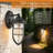 Outdoor Wall Sconce Light, IP65 Waterproof For All-Weather Use, Clear Seeded Glass Shade With Textured Black Finish, Easy Mounting For Porch, Garage, Entryway, Patio, And Garden, E26 Bulb Base Compatible