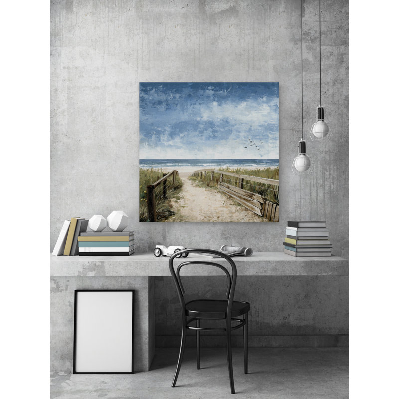 "Coastal Trails" Painting Print On Wrapped Canvas, 66cm H x 66cm W x 1.91cm D