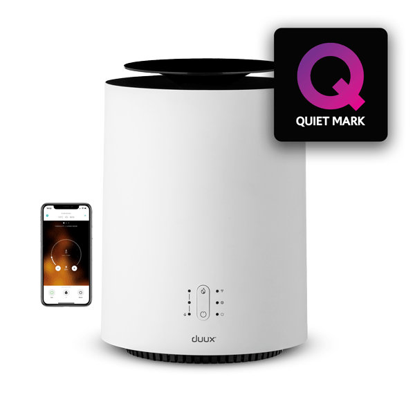Duux 1800 Watt 0 BTU Electric Compact Space Heater with Adjustable Thermostat, White