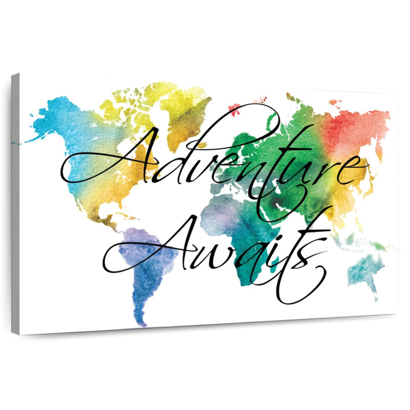 L'aventure Aliaz attend la carte du monde en couleur, H 20 po x l 30 po
