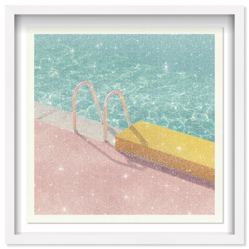 Poolside Symmetry II Print by Oliver Gal, 13.5"H x 13.5"W, White Shadowbox