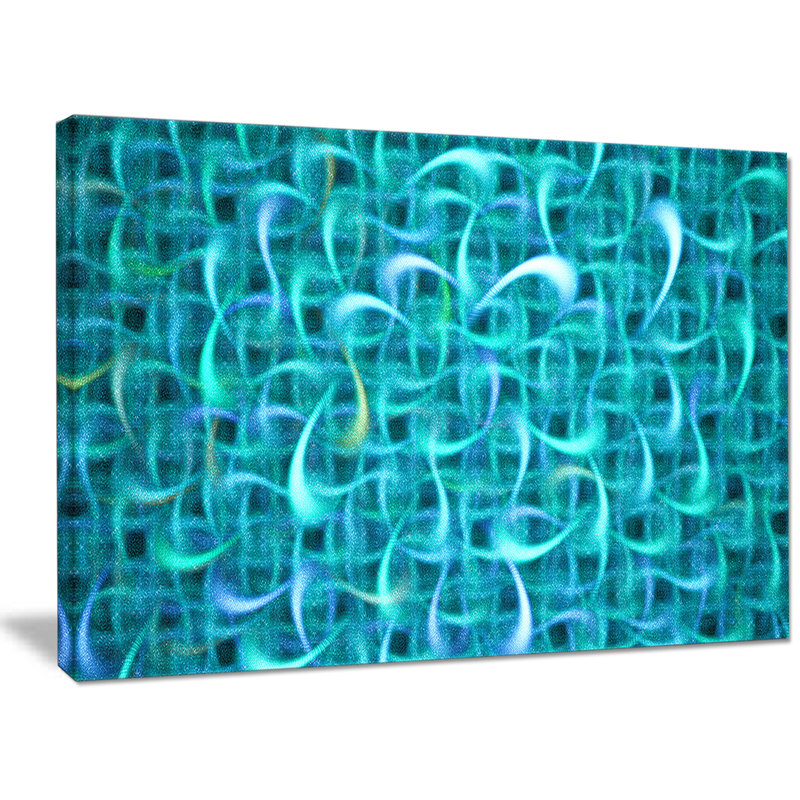 « turquoise aquarelle fractal pattern », impression sur toile, H 30 po x l 40 po x p 1 po