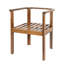 Ensemble de chaises de salle à manger d'extérieur avec accoudoirs courbés en bois d'acacia-799825781