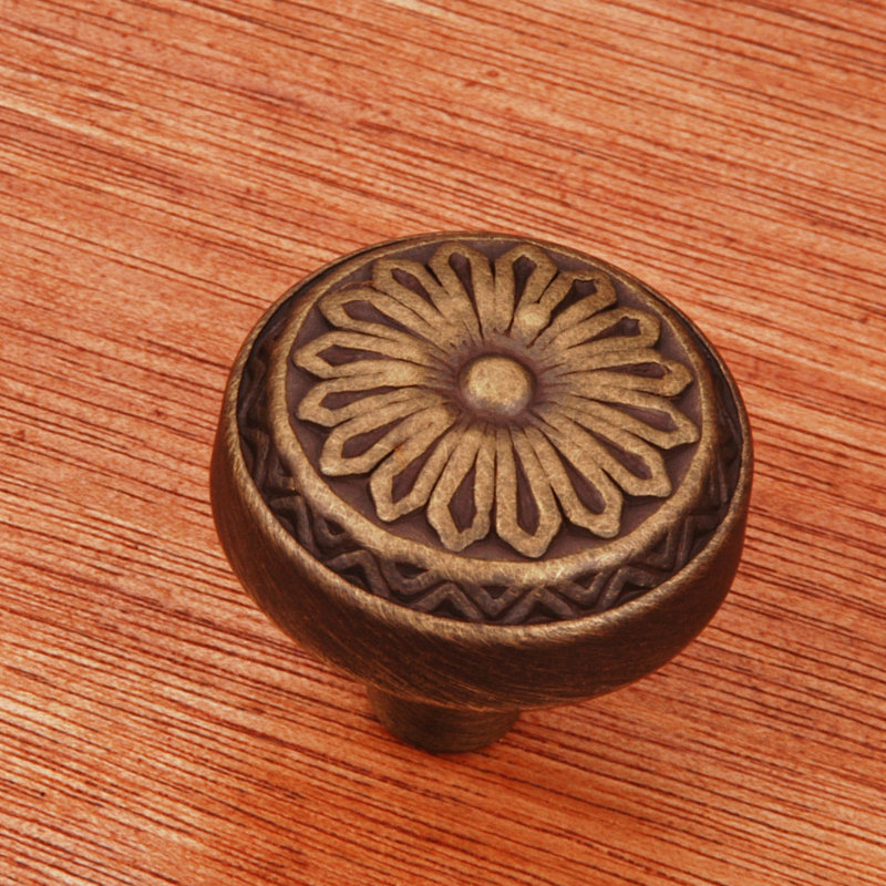 CK Series 1 1/4" Diameter Mushroom Knob, Antique English