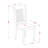 5 Piece Dining Set Includes an Oval Dining Room Table with Butterfly Leaf and 4 Linen Fabric Upholstered Kitchen Chairs, 42x60 Inch, Saddle Brown-124281013-124281012-124281014