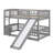 Low-Height Twin-Over-Twin Kids Bunk Beds-670662651