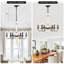 Lustre blanc et rouille avec luminaire suspendu 6 lumières pour la salle à manger