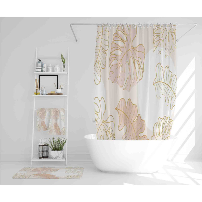 Navari Polyester Shower Curtain Set