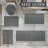 5 Piece Linen-Look Bath Rug Set with Non-Slip Backing-1462235020