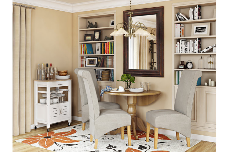 round kitchen table with drop leaf
