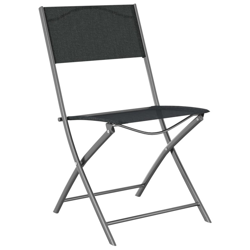 Maeli Folding Patio Dining Dining Chair, Black