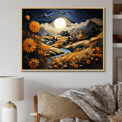 «Farmhouse Fields of Gold III», reproduction sur toile
