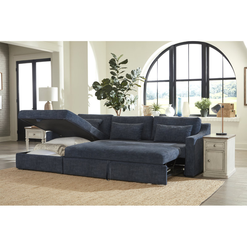 Wave Upholstered L-Shaped Sectional, Left Hand Facing