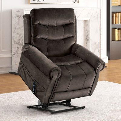 Fauteuil relevable de style transitionnel gris foncé