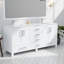 White Double Bath Vanity 72 In. W X 22 In. D, Carrara Marble Top, And Faucet Set-117978676