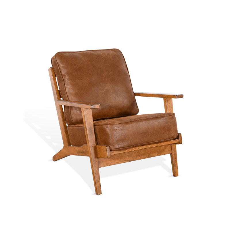 Upholstered Armchair, Rustic Oak