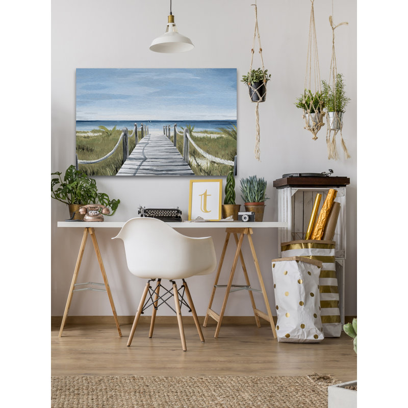 Chemin cordé - peinture sur toile tendue, H 24 po x l 36 po x P 1,5 po