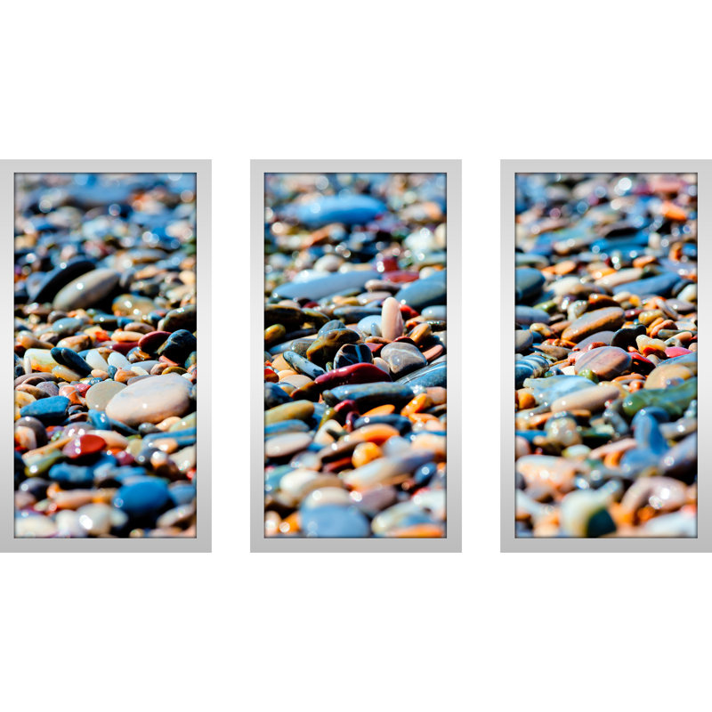 Rocks 4 - ensemble de 3 reproductions de photos sur acrylique, H 33,5 po x l 52,5 po x P 1 po
