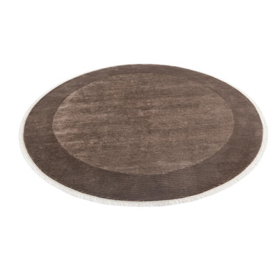Tapis rond brun clair Osborne