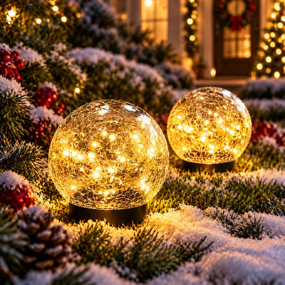 Lot de 30 lampes solaires d'extérieur à DEL, étanches et basse tension, pour jardin, porche et décoration de Noël.