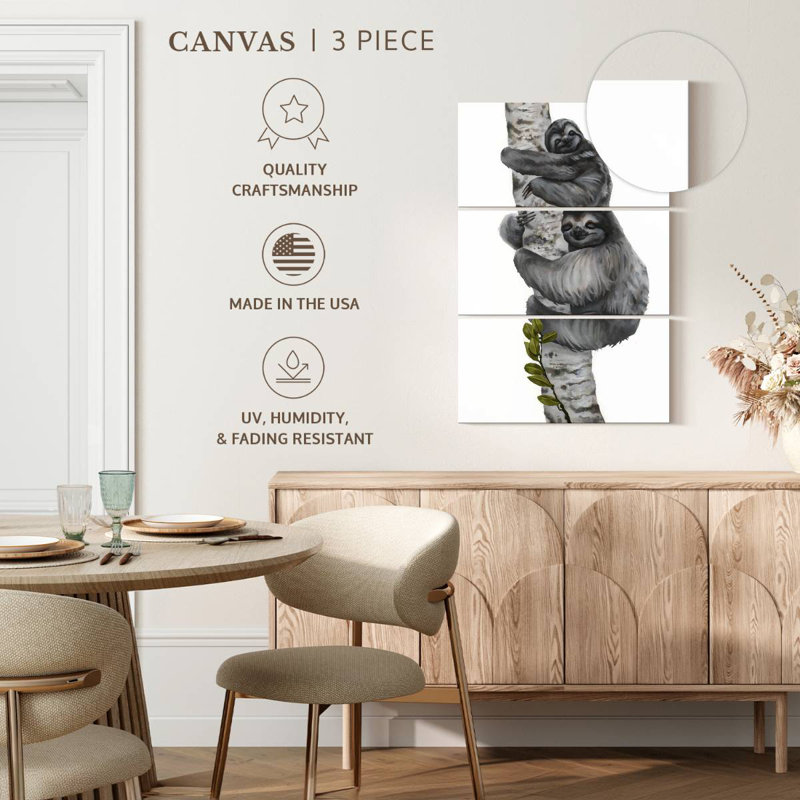 Brampt Sleepy Sloths, 65" H x 42" W