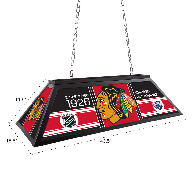 Chicago Blackhawks Patch  44-Inch Pool Table Light